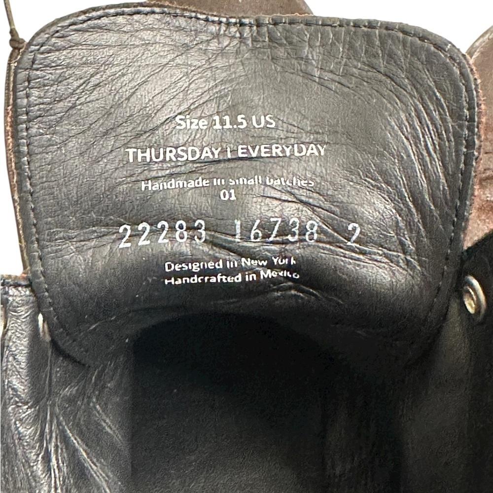 Thursday Boot Company Dark Brown Leather Boots sz 11.5 - Picture 6 of 16